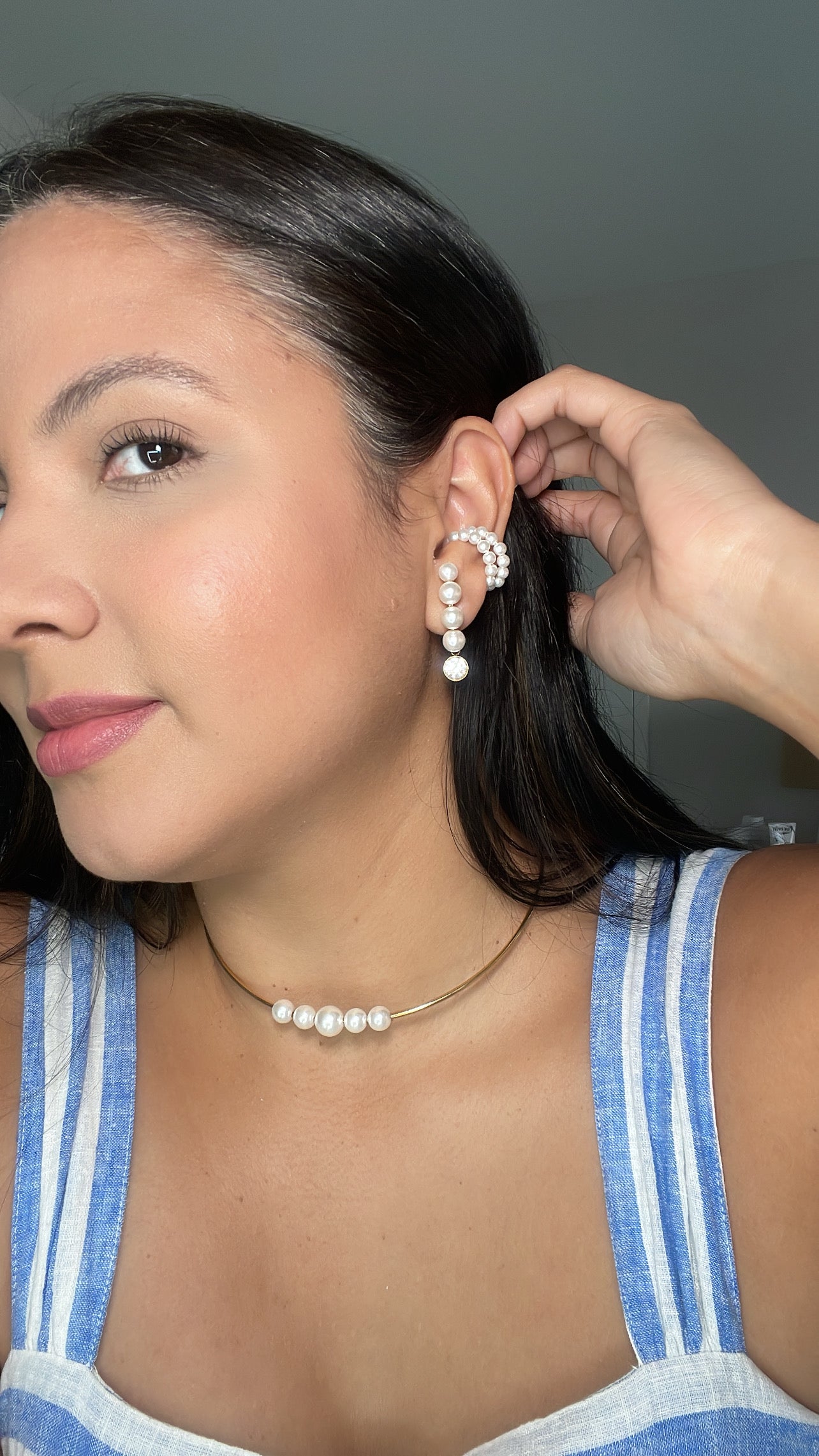 Mini Pearls Ear Cuff Set