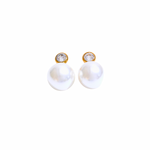 Load image into Gallery viewer, Zirconia &amp; Pearl Studs Earrings
