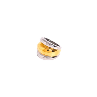 Two Tone Chunky Ring (Size 6)