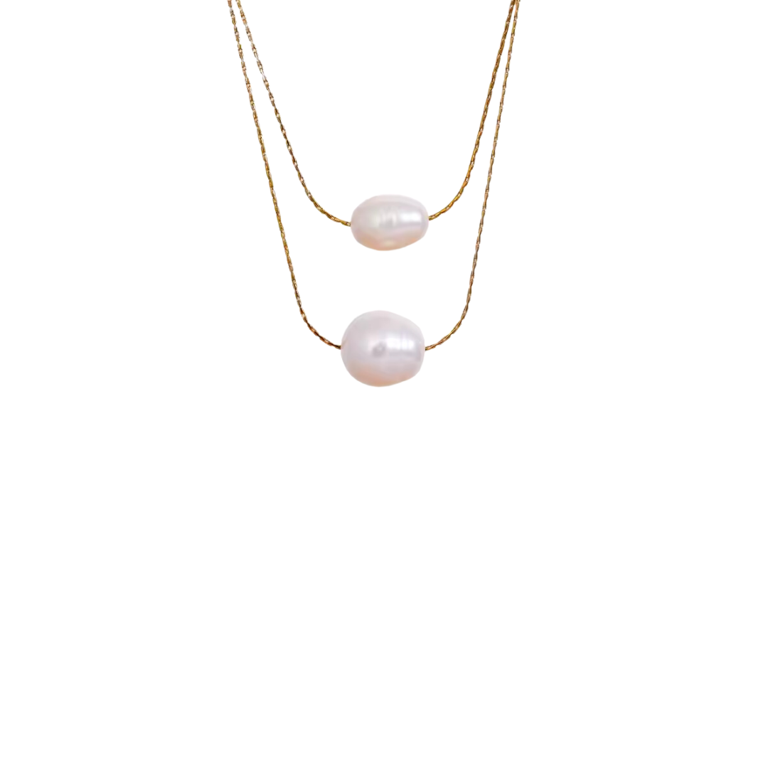 Natural Pearls Layered Necklace