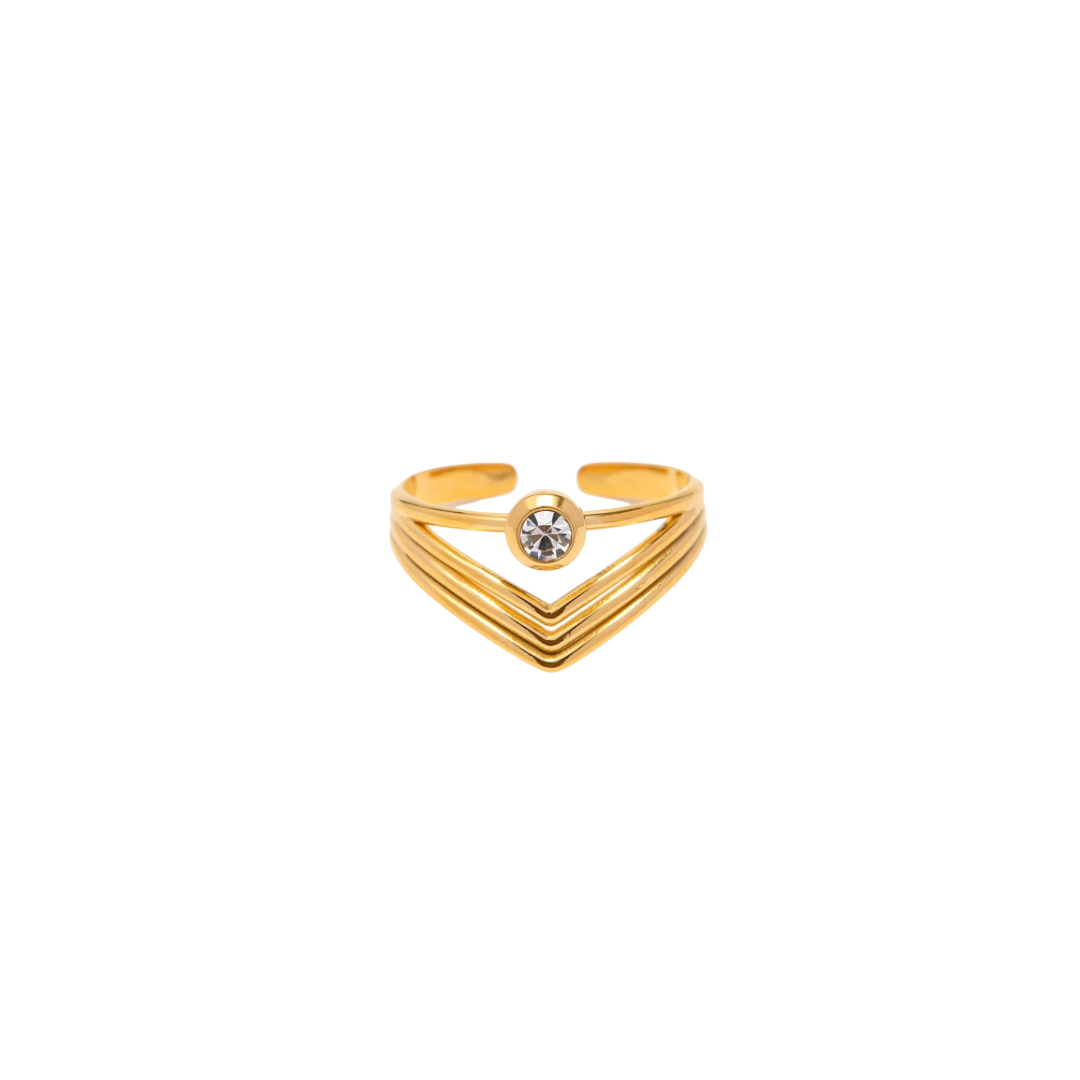 Mini Zirconia Princess Ring