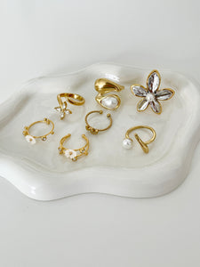 Zirconia Flower Open Ring