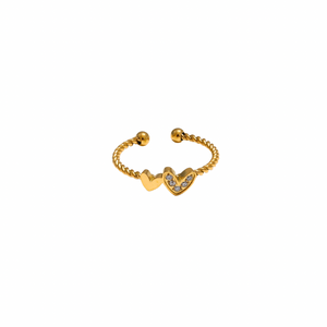 Zirconia Hearts Ring