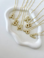 Load image into Gallery viewer, Zirconia Balloon Initial Letter Necklace
