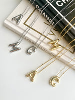 Load image into Gallery viewer, Gold Balloon Initial Necklace
