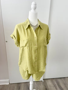 Woven Button Down Top