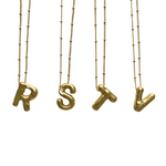 Load image into Gallery viewer, Gold Balloon Initial Necklace
