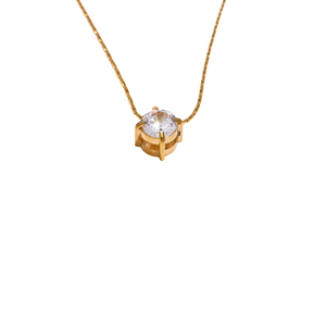 Single Zirconia Delicate Necklace