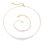 Load image into Gallery viewer, Round Pearls Choker Necklace &amp; Bracelet Set
