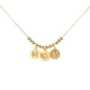 Medal Mom Pendant Necklace