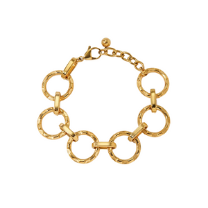 Gold Circles Chain Bracelet